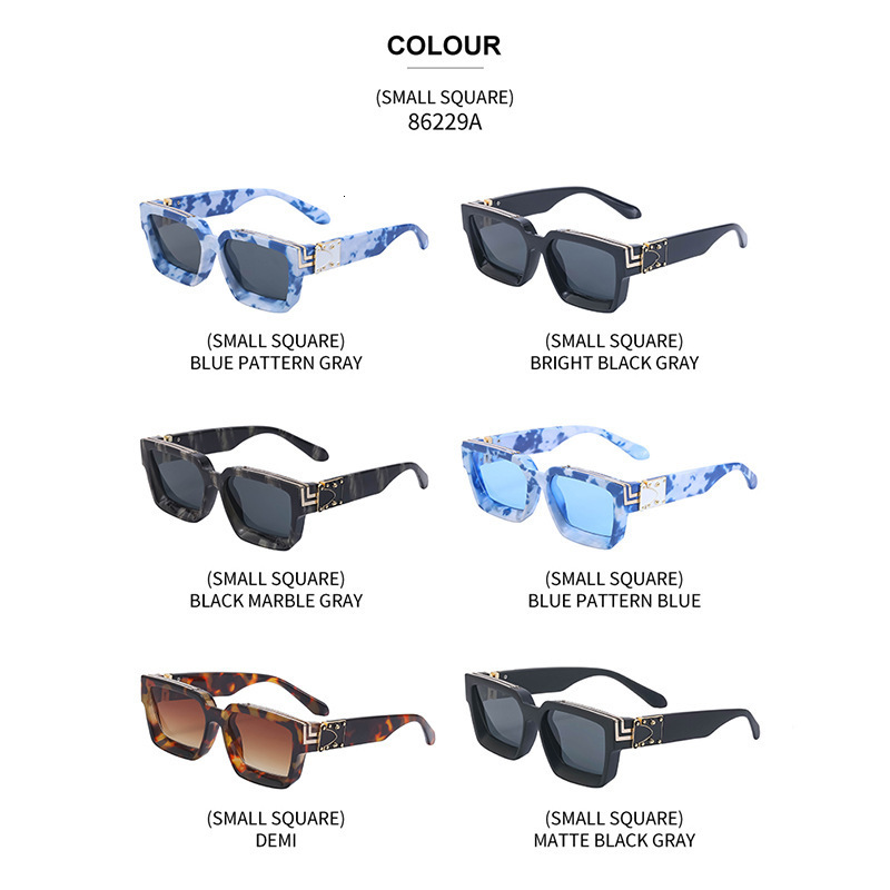 Ruiao Retro Black Millionaire Shades y Sunglasses 2026 For Men ner Square Sun Glasses Man Women Sunglass 260509