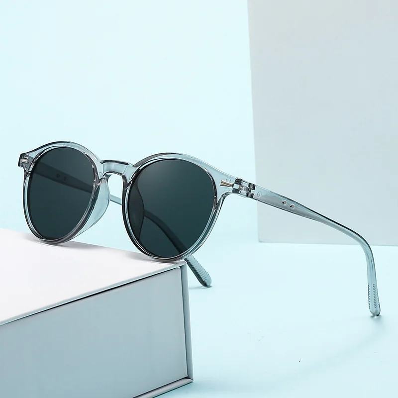 Vintage Sunglasses Uv400 Female Sun Glasses Round Eyeglasses Impact Resistant Retro Shades For Casual Wear Driving Hiking 260605