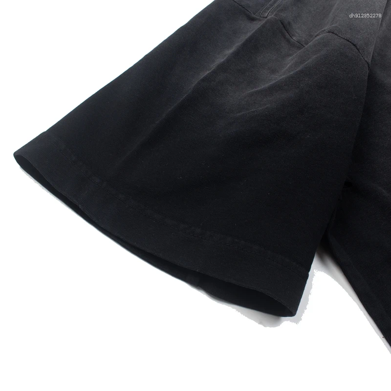 Men's T Shirts Washed Black Summer Satoshi T-shirt Dollar Print Letter Men Women Short Sleeve Top Cotton Tees - view 8