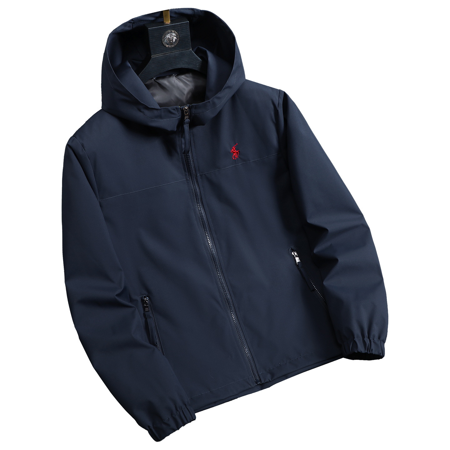Light luxury new thin windproof retro designer jacket for men versatile and trendy classic print hooded jacket free shipping