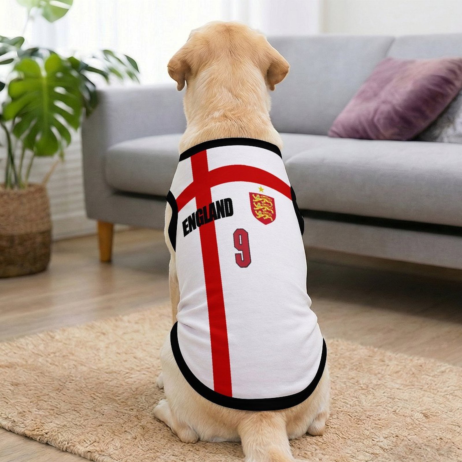 Dog Shirt England Bukayo Saka NO.7 2026 World Cup English Soccer Jersey Pet Costume Dogs Cats Vest Jerseys for Small Medium Large Pets Football Shirts