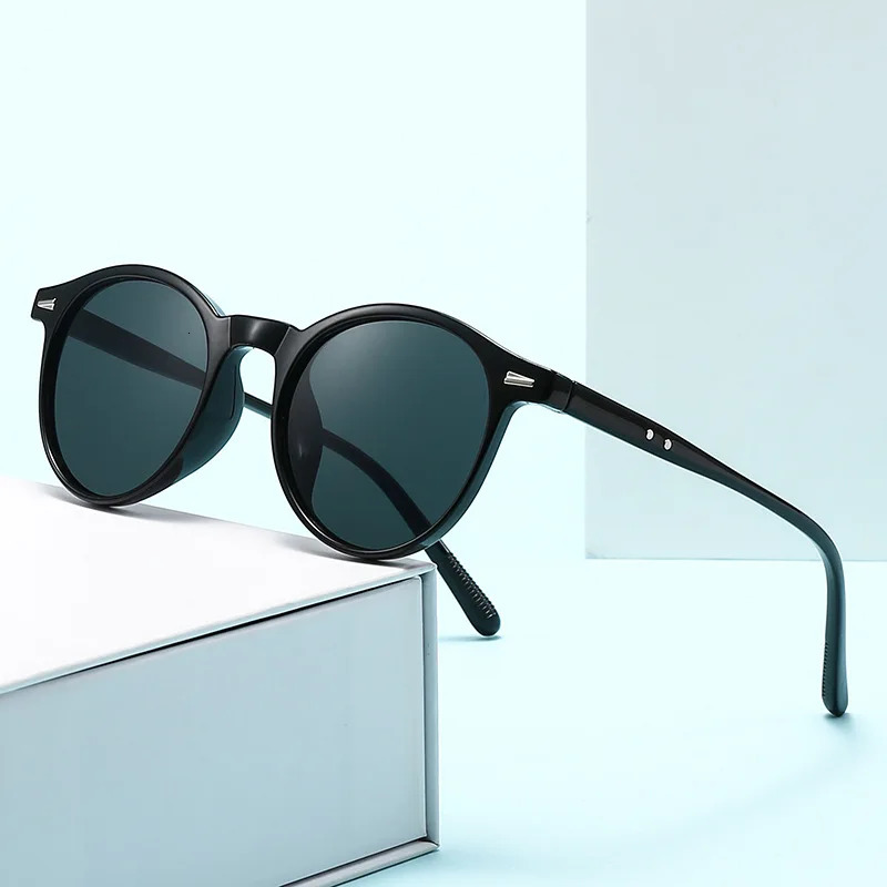 Vintage Sunglasses Uv400 Female Sun Glasses Round Eyeglasses Impact Resistant Retro Shades For Casual Wear Driving Hiking 260605 - view 3