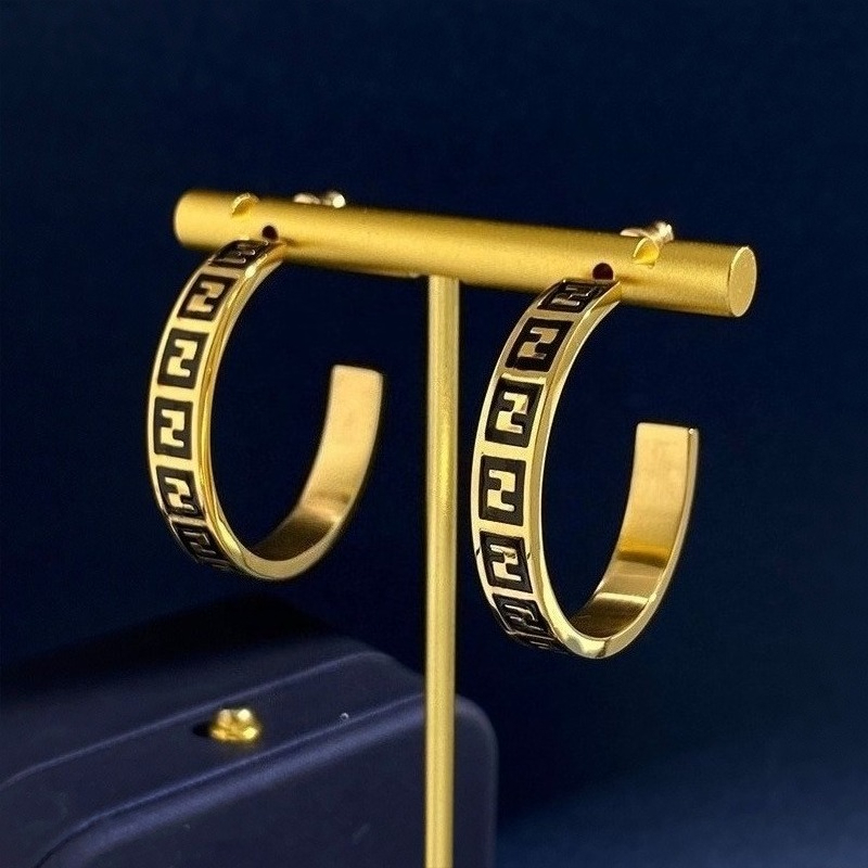 Luxury Earrings for Women Large Hoop Earrings 18K Gold Plated Minimalist Classic Designer Stud Earring Stainless Steel Earring Premium Quality Jewelry Gifts