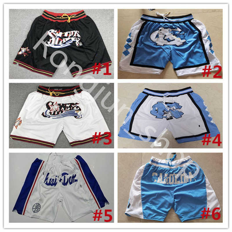Charles Barkley Basketball Shorts Just Don Wear Sport Pant Pocket Zipper Isiah John Wall Steve Nash Collin Sexton Bradley Beal Grant Hill