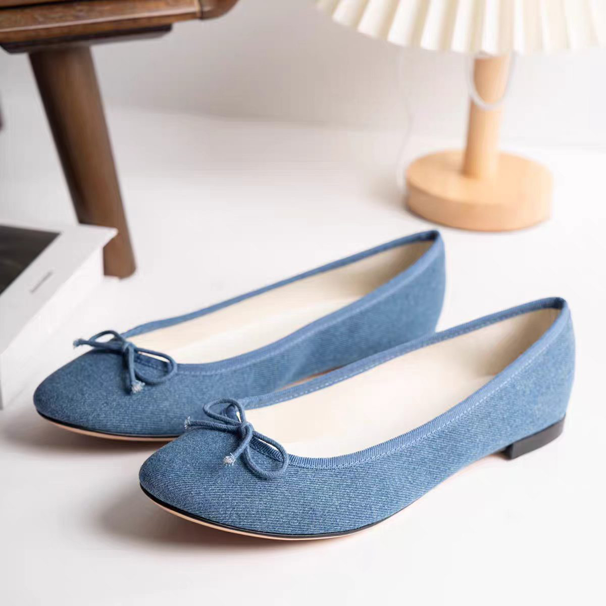 Women's Ballet Flats 2026 All Seasons Retro French Fairy Bow Patent Leather Soft Sole Round Toe Low Mouth Shoes - view 6