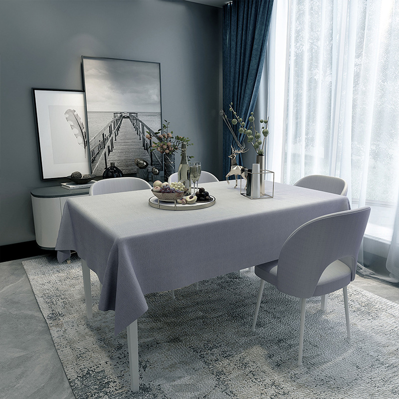 YL-38765 Custom Solid Color Waterproof Oil-proof Wash-free Anti-scalding Tablecloth, Non-slip Table Mat, Dining Tablecloth