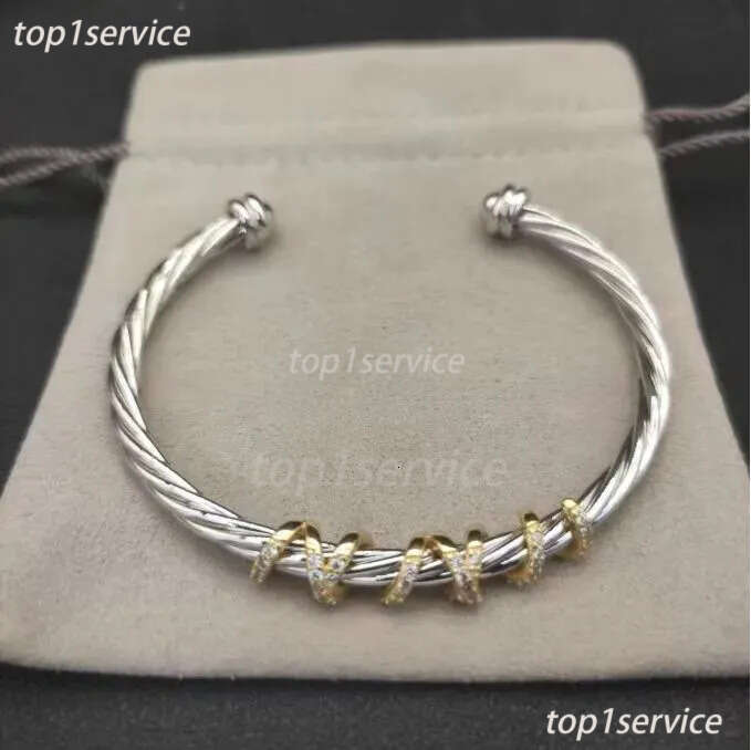 Davidness Urmanness Designer Vintage Cable Davidls Bracciale Sier Gold Jewelr P…