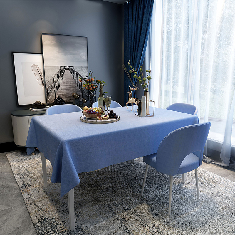 YL-38765 Custom Solid Color Waterproof Oil-proof Wash-free Anti-scalding Tablecloth, Non-slip Table Mat, Dining Tablecloth