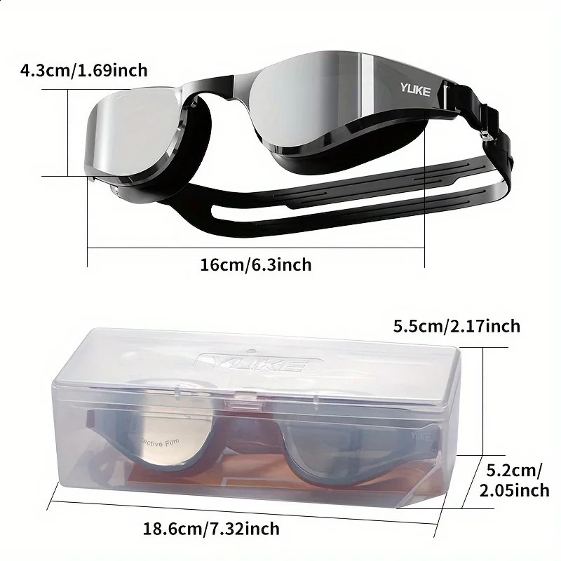 Swimming Goggles Anti Fog HD Waterproof Soft Silicone With Adjustable Strap Unisex Gear For Swim Training All Kinds Water Sport 260831 - view 7