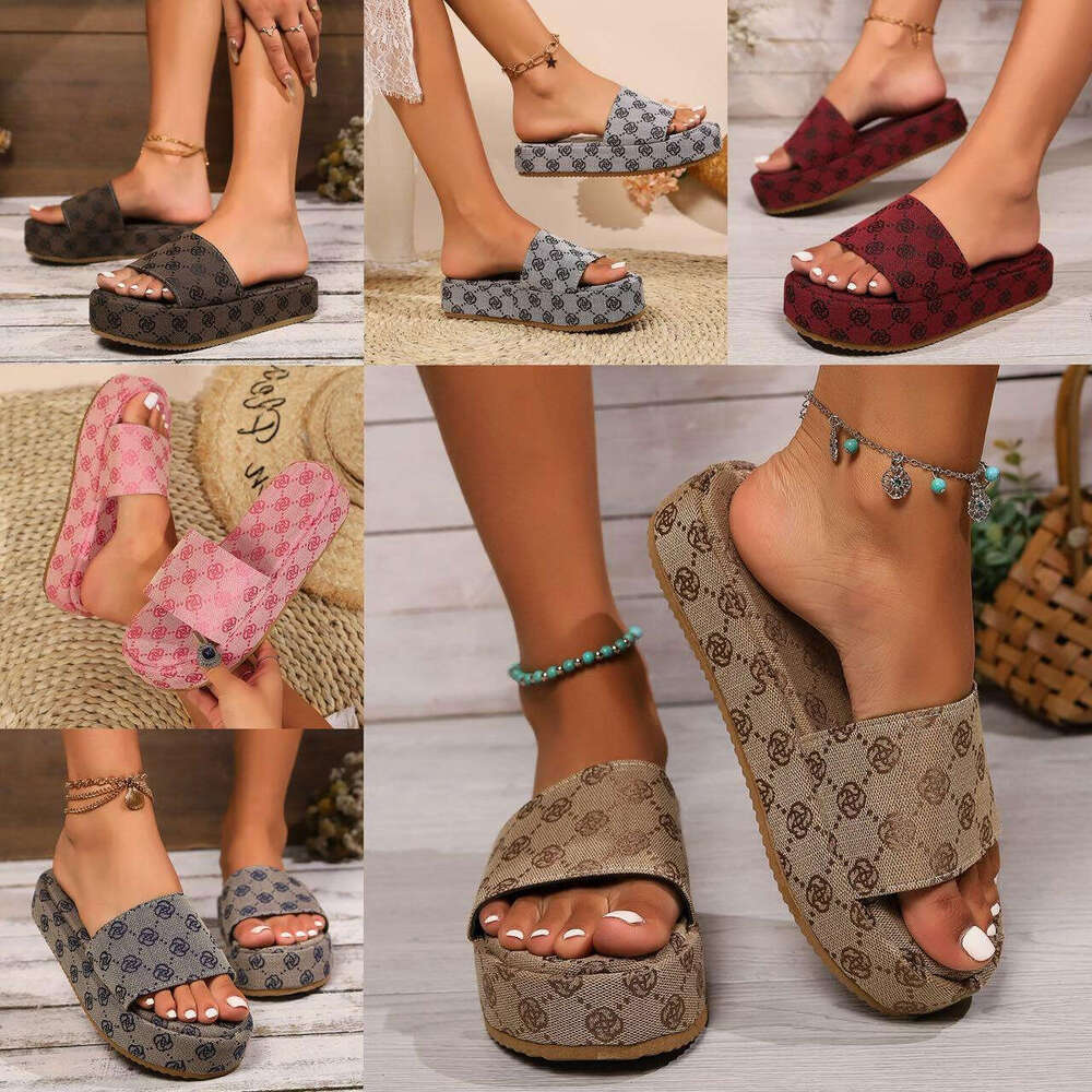 Free Shipping new slides designer Slippers for womans sandals flat fashion summer Platform wer embroidery slipper outdoor Indoor shoes women dh2936048