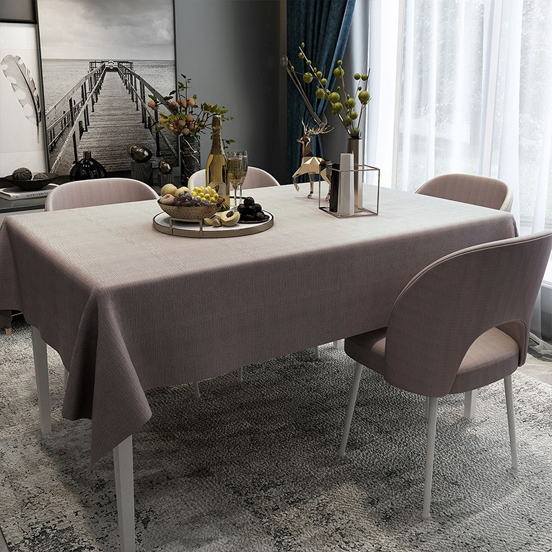 YL-38769 Custom Solid Color Waterproof Oil-proof Wash-free Anti-scalding Tablecloth, Non-slip Table Mat, Dining Tablecloth