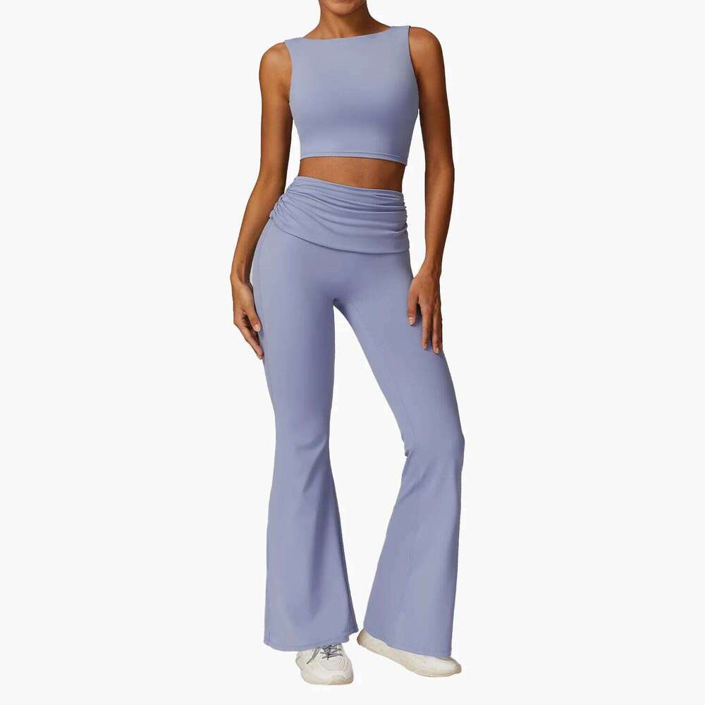 Yoga Clothing Sets Women Athletic Wear High Waist Leggings And Top Two Piece Set Seamless Gym Tracksuit Fitness Workout Outfits 26L0606
