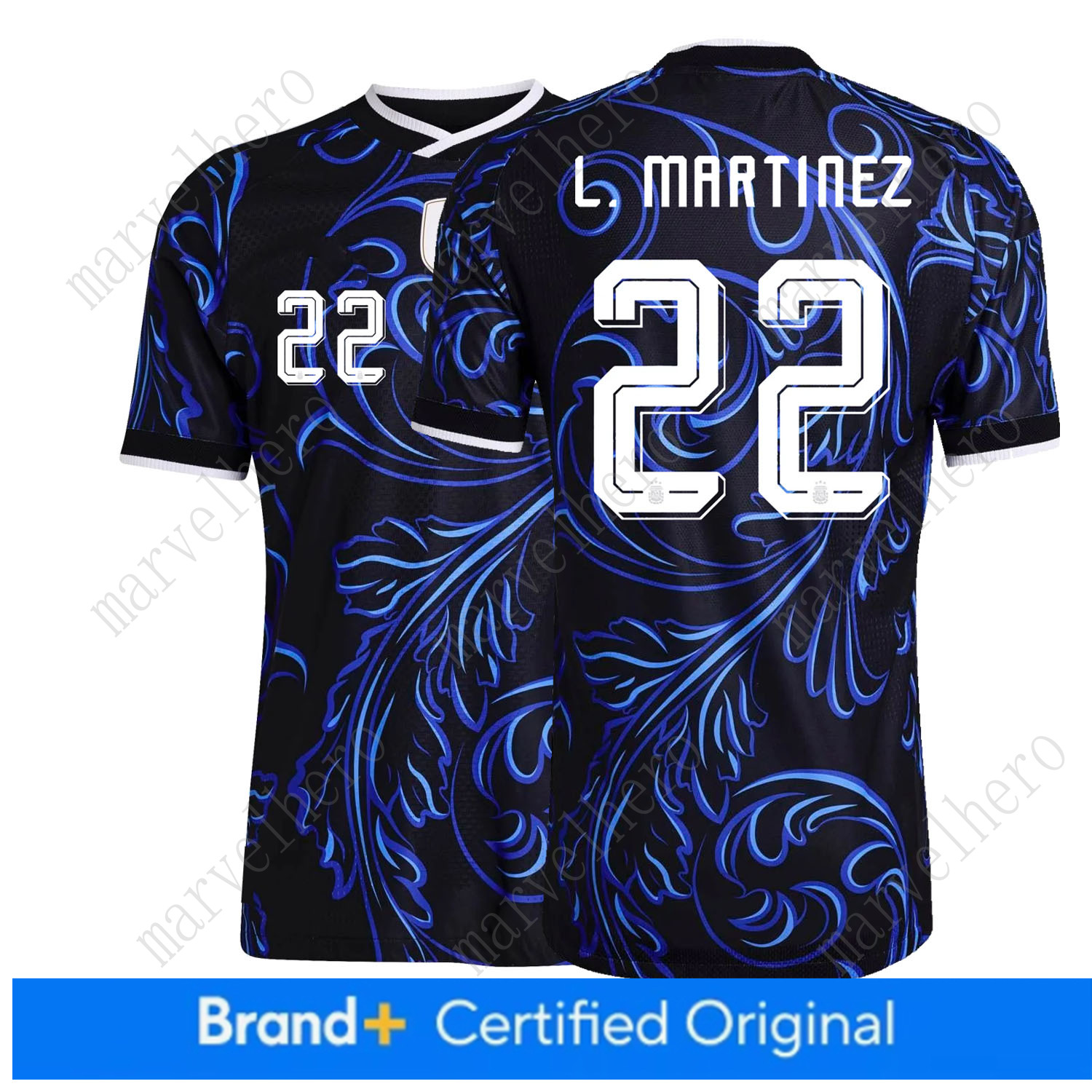 Argentina Away Jersey NO.22 Lautaro Martinez World Cup 2026 Soccer T shirt Argentina National Team Sports T-shirt Jerseys Flag Football Stars Man Woma