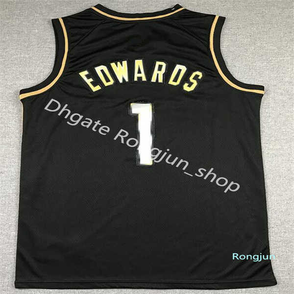 Top Quality Mens Retro Kevin 21 Garnett Jersey Black White Blue Karl-Anthony 32 Towns Anthony 1 Edwards Basketball Jerseys
