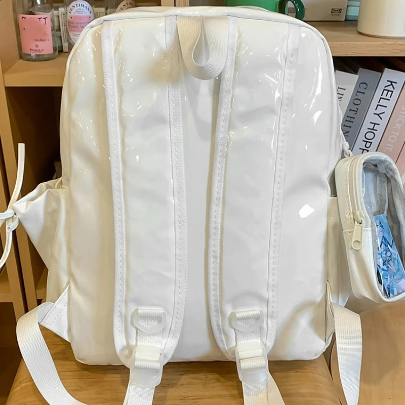 Large Capacity PU Students DIY Anime Badge Ulzzang Ita Bags Y2K Aesthetic Women Backpacks Individuality Mochilas Para Mujer y260615 - view 6