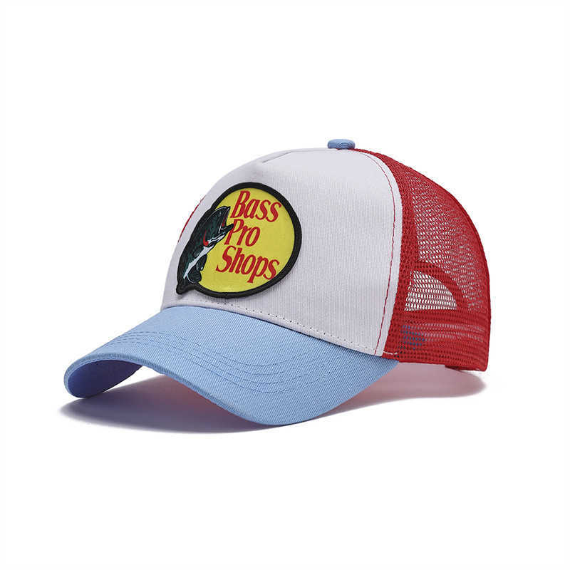 Printed Baseball Cap with Mesh, Fishnet Pattern, Duckbill Hat for Men and Women, Summer Mesh Hat, Sun Protection Hat C260515