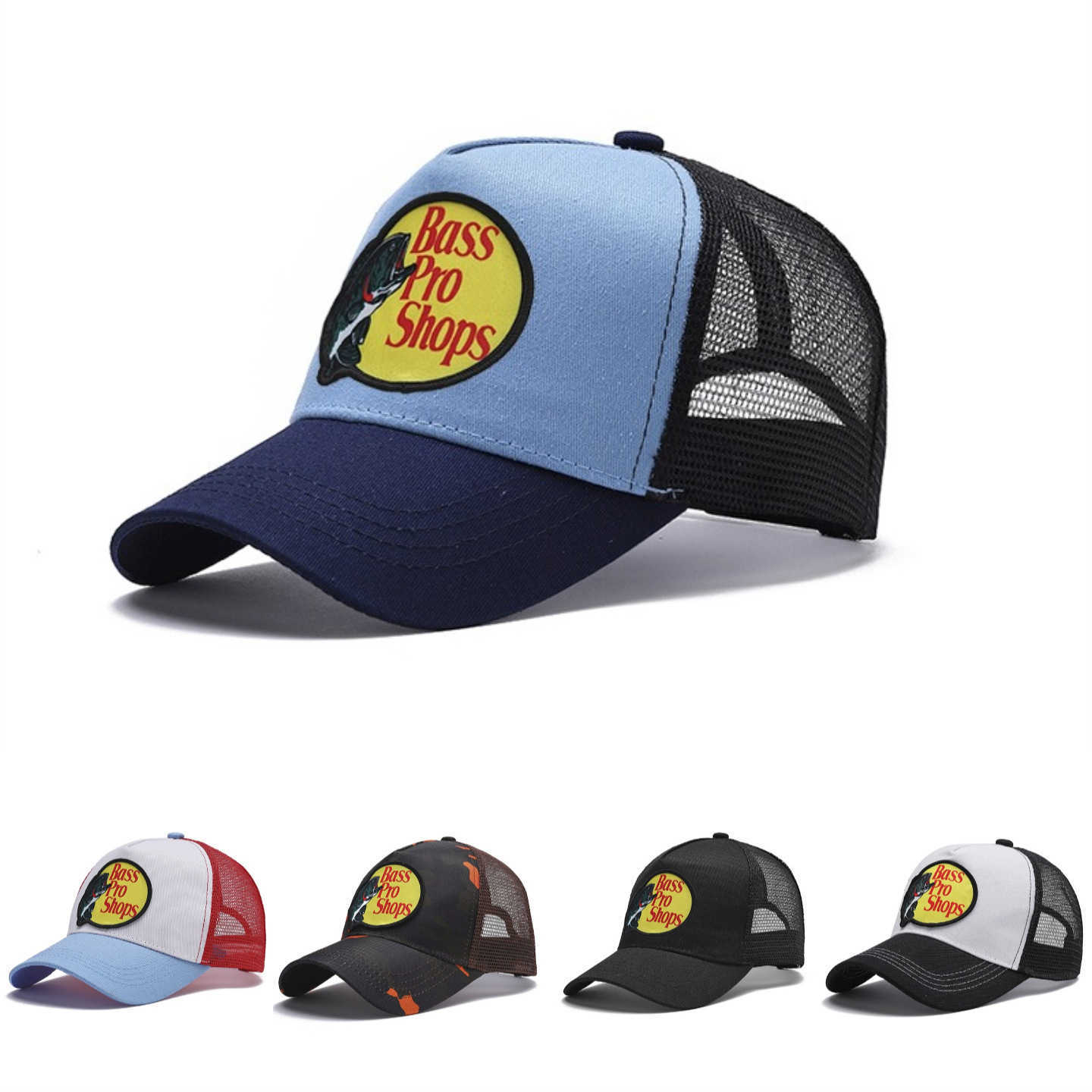Printed Baseball Cap with Mesh, Fishnet Pattern, Duckbill Hat for Men and Women, Summer Mesh Hat, Sun Protection Hat C260515