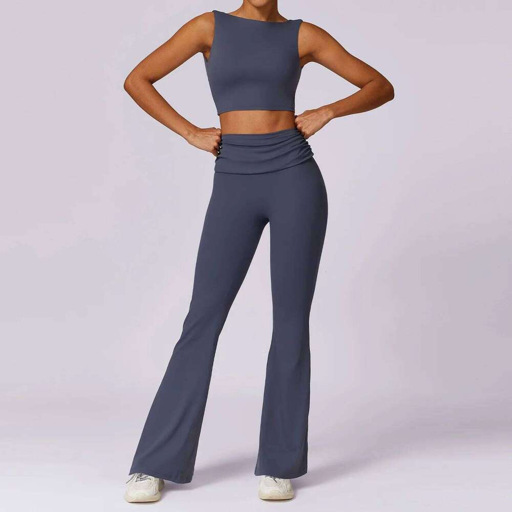 Yoga Clothing Sets Women Athletic Wear High Waist Leggings And Top Two Piece Set Seamless Gym Tracksuit Fitness Workout Outfits 26L0606