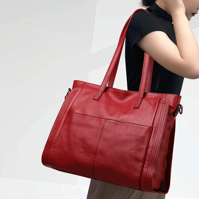 Women Genuine Leather Large Capacity Tote Fashion Casual Shoulder Crossbody Handbag For Daily SENYY