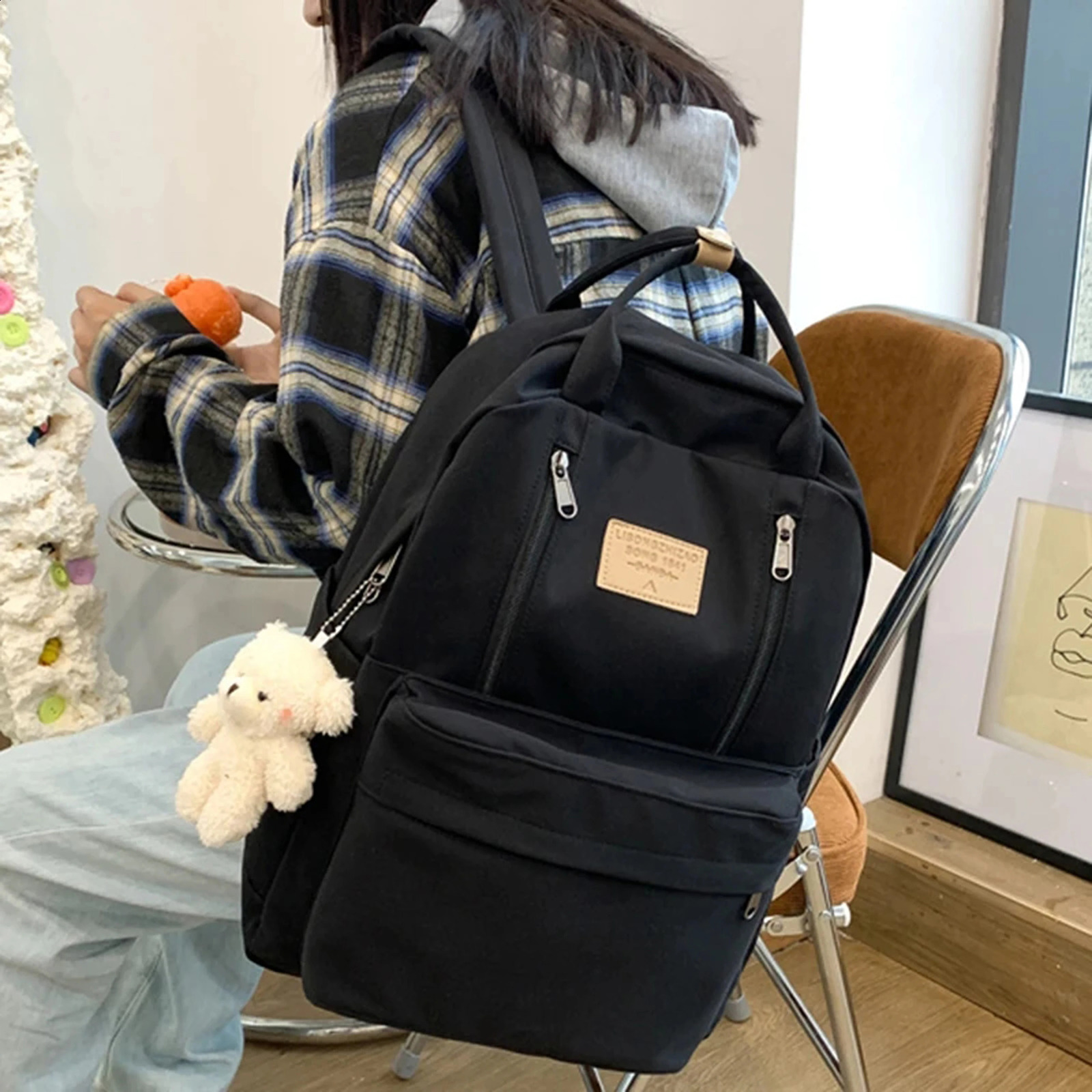 DIEHE Solid Color Women Backpack High Quality Youth Waterproof Backpacks for Teenage Girls Female School Shoulder Bag Bagpack y260615 - view 5