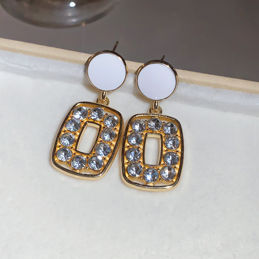 2026 New Popular Crystal for Women, Unique Design, Elegant and Luxurious Stud Earrings, Personalized Silver Needle Versatile Drop Earrings - view 6