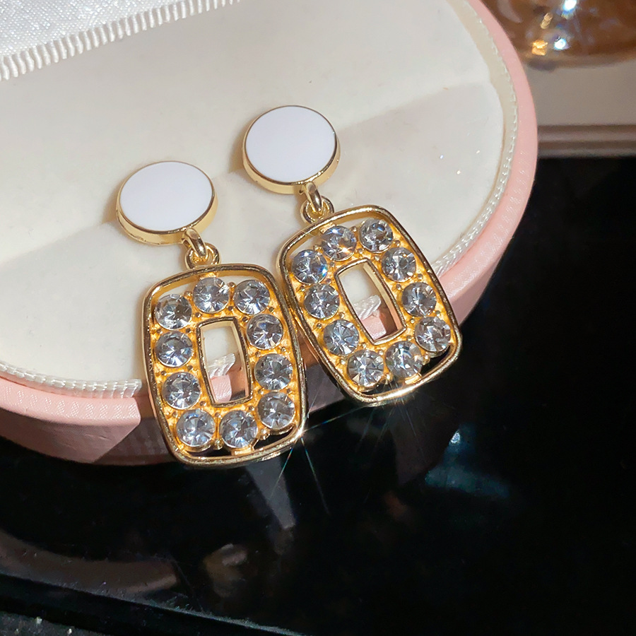2026 New Popular Crystal for Women, Unique Design, Elegant and Luxurious Stud Earrings, Personalized Silver Needle Versatile Drop Earrings - view 8