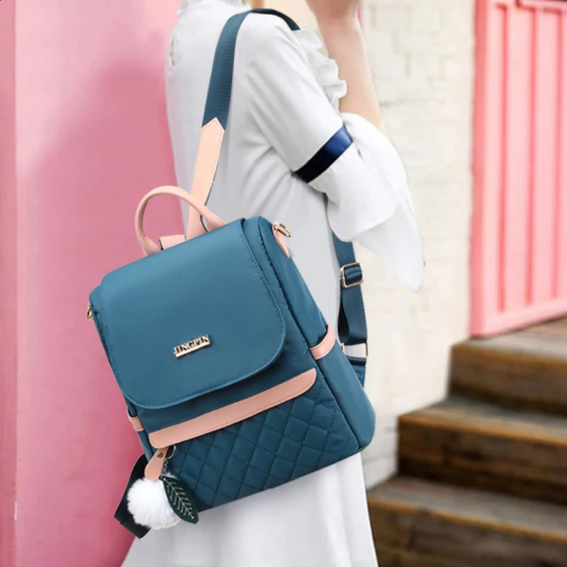 Fashionable womens backpack adjustable shoulder straps multiple back styles zipper clre polyester lining suitable for v y260615 - view 6