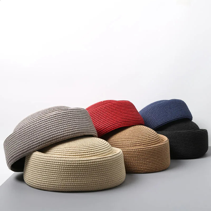 2026 Summer Japanese Retro Artistic Painter Berets Pillbox Hat Woven Paper Straw Sun Hats Women Circle Concave Top Straw Hat 260826 - view 7