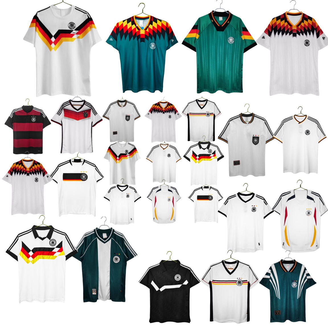 Germany Men's Retro Football Jerseys 1990 1986 1988 1992 1994 1996 1998 2002 2006 2008 2014 Classic adult throwback soccer Jerseys Size S-2XL