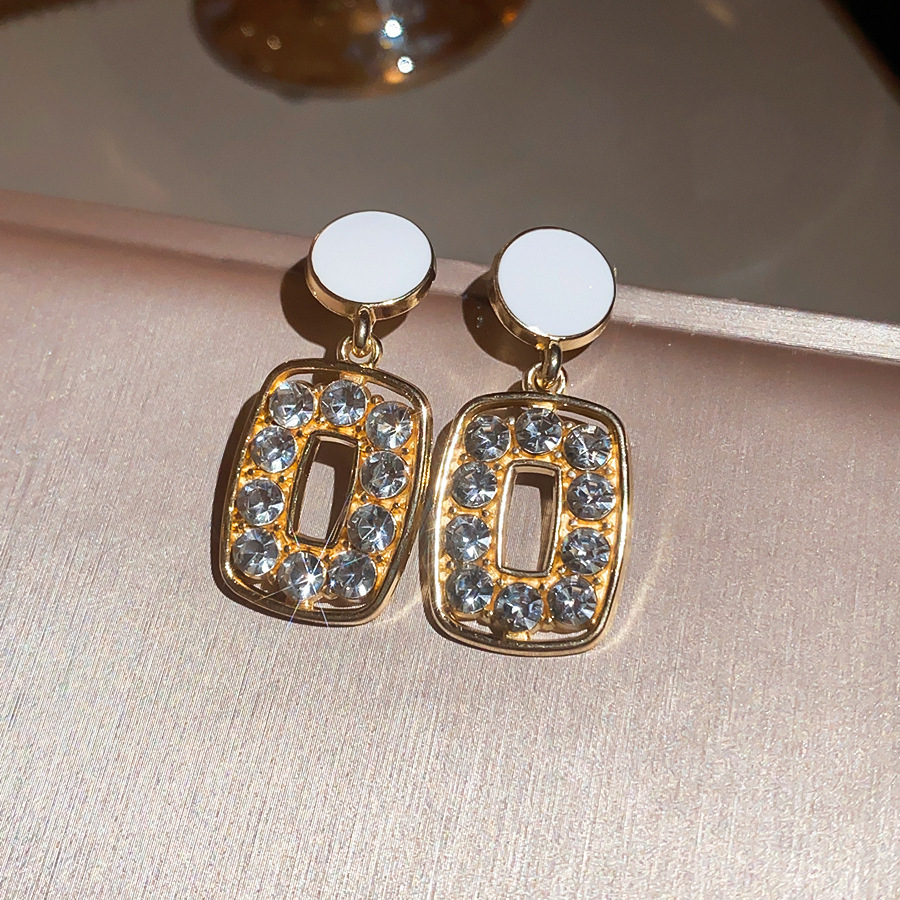 2026 New Popular Crystal for Women, Unique Design, Elegant and Luxurious Stud Earrings, Personalized Silver Needle Versatile Drop Earrings - view 9