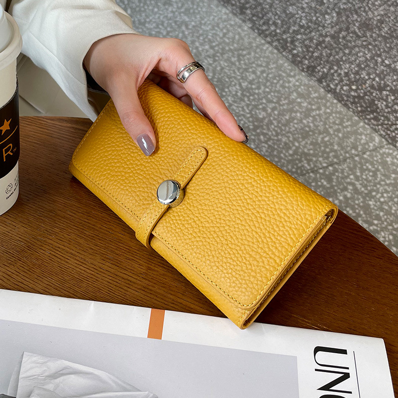 Designer Wallet 2026 Women's Genuine Leather Long Snap Wallet, Large Capacity Multi-Card, Phone & Cash Organizer Free Shipping - view 8