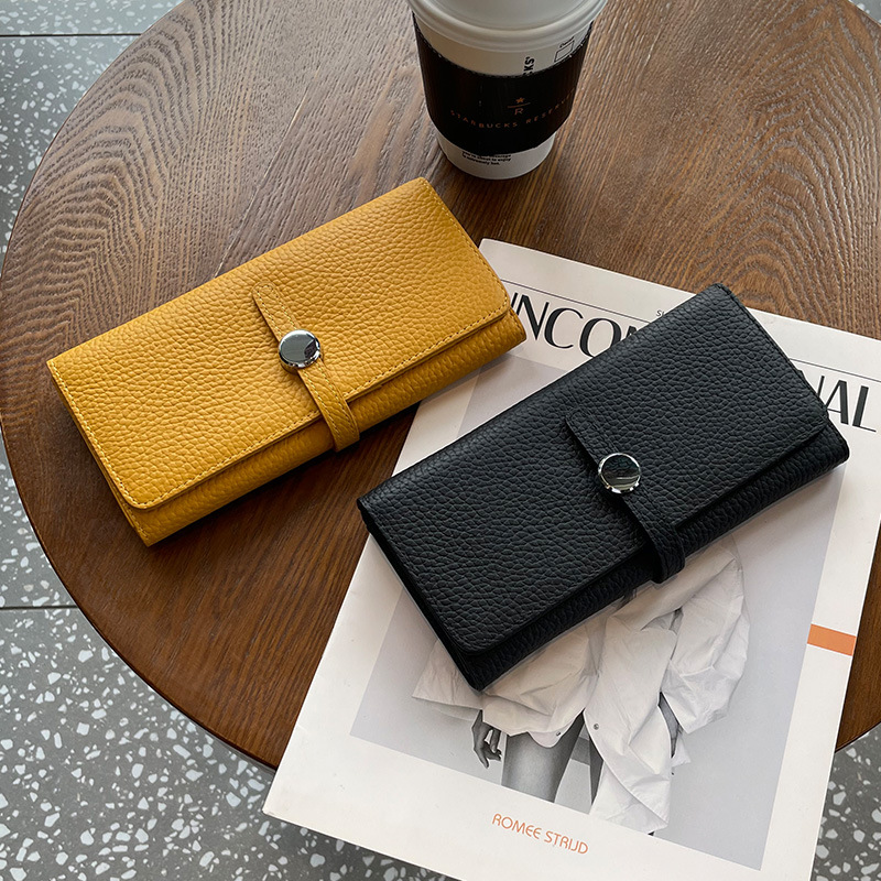 Designer Wallet 2026 Women's Genuine Leather Long Snap Wallet, Large Capacity Multi-Card, Phone & Cash Organizer Free Shipping - view 3