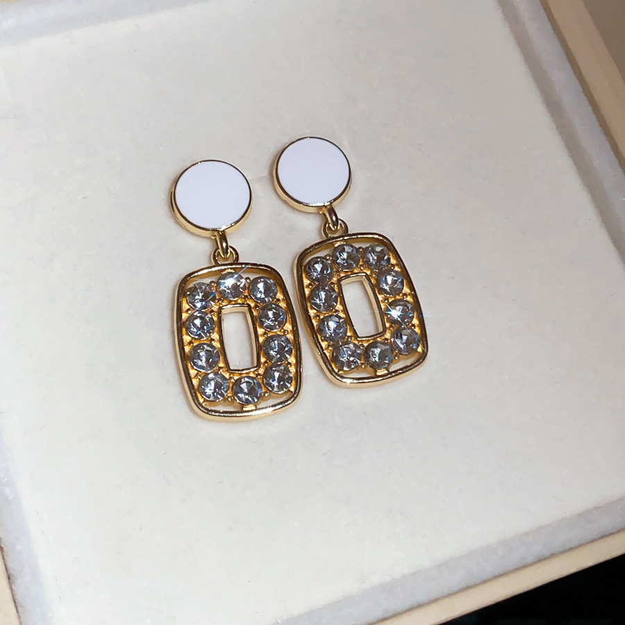 2026 New Popular Crystal for Women, Unique Design, Elegant and Luxurious Stud Earrings, Personalized Silver Needle Versatile Drop Earrings - view 7