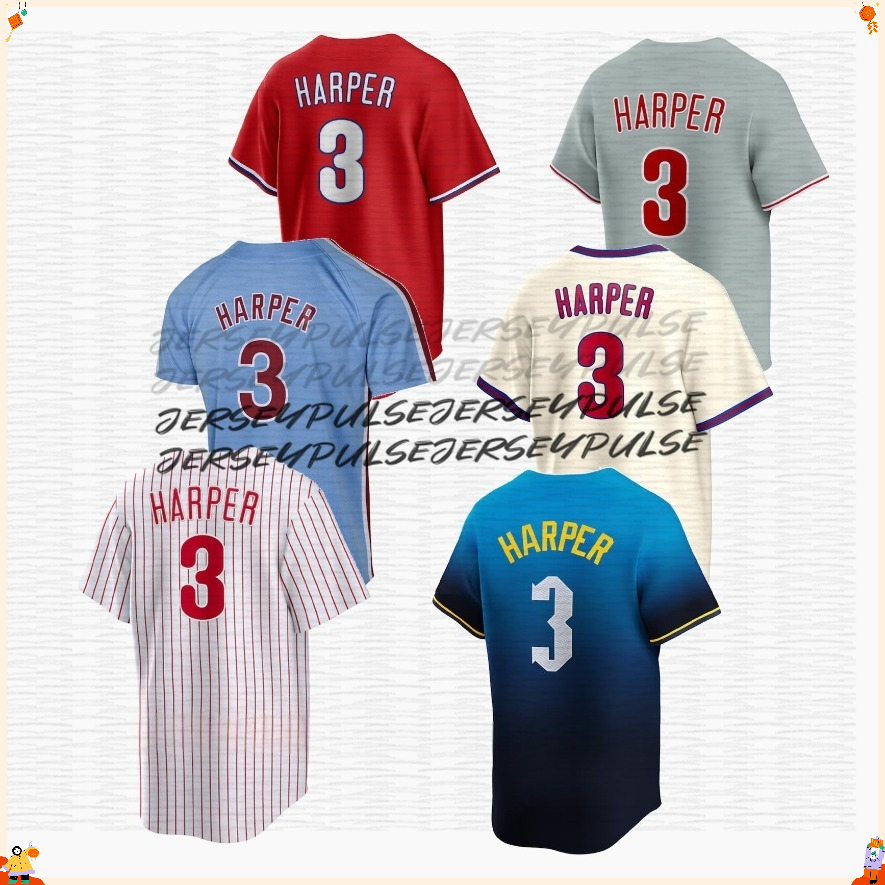 2026Black Jhoan Duran 3 Harper Baseball Jersey Trea Turner Kyle Schwarber JT Realmuto Alec Bohm Bryson Stott Nick Castellanos Zack Wheeler Brandon Mar