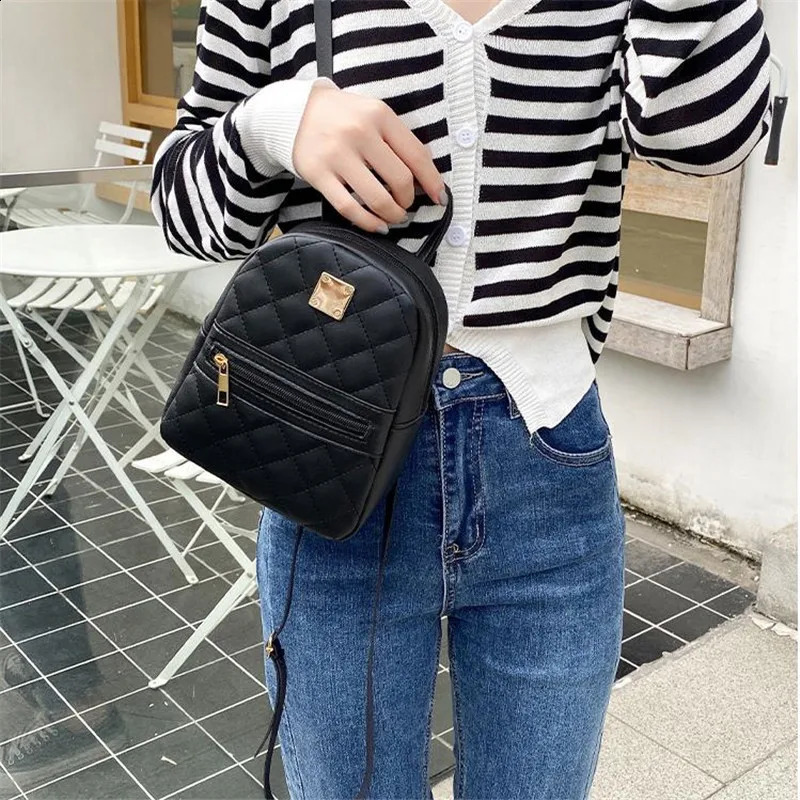 Backpack for Women PU Leather Multifunction Crossbody Bag Ladies Phone Pouch Pack y Shoulder Messenger Bags y260615 - view 7