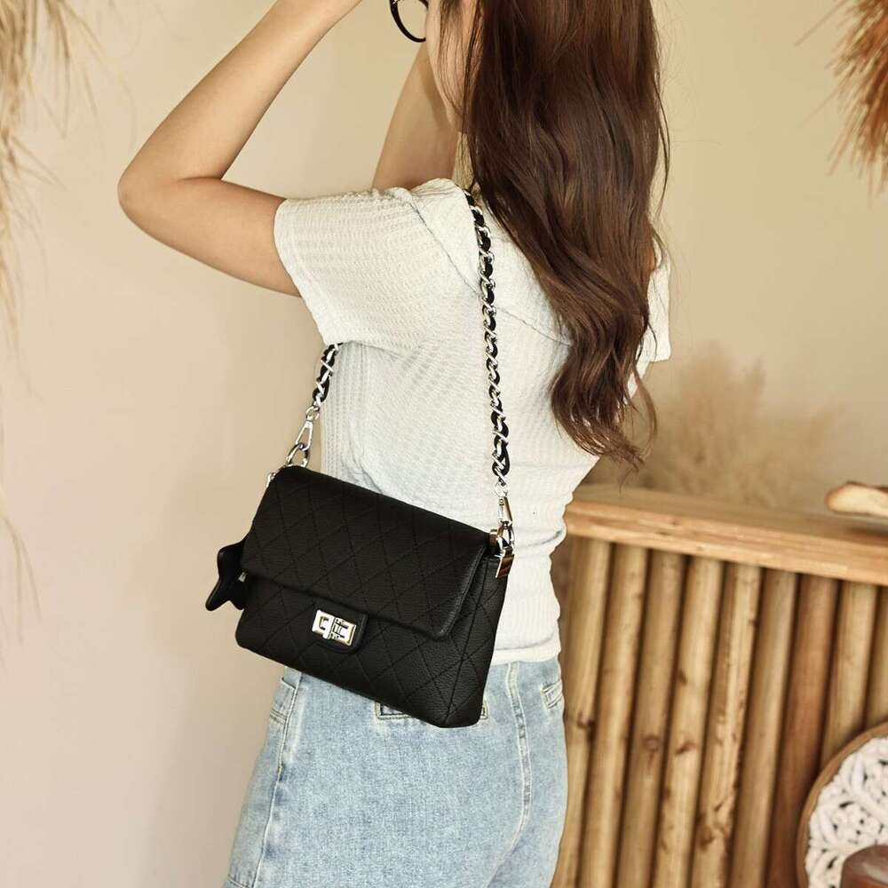 Women Diamond Pattern Chain Bag Niche Design High End Single Shoulder Crossbody Small Square Handbag For Daily SENYY