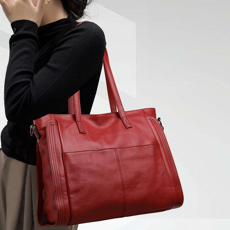 Women Genuine Leather Large Capacity Tote Fashion Casual Shoulder Crossbody Handbag For Daily SENYY