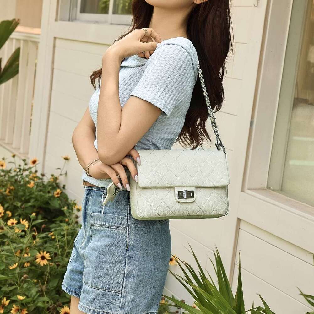 Women Diamond Pattern Chain Bag Niche Design High End Single Shoulder Crossbody Small Square Handbag For Daily SENYY