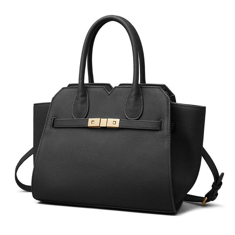 Women Cowhide Large Capacity Tote Handbag High End Autumn Winter Shoulder Bag For Commuting SENYY