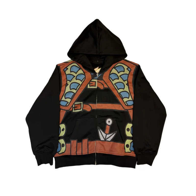 Strt Hoodie Y2K Zipup Japanese High Ninja Casual Cosplay Print Anime Sweatshirt Daily Harajuku New Strtwear Unisex Boxy Tops X260608 - view 4
