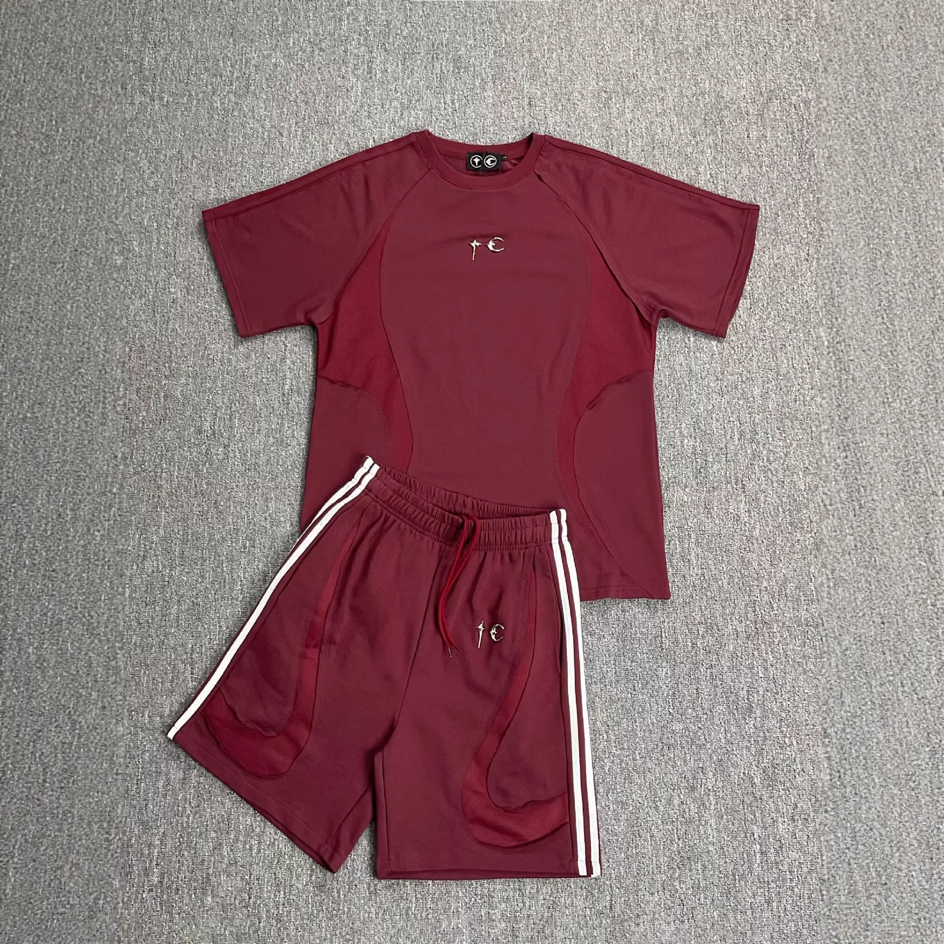 Summer New Men's Short-Sleeved Set with Patterned Print for Street Casual Fashion Comfortable and Breathable