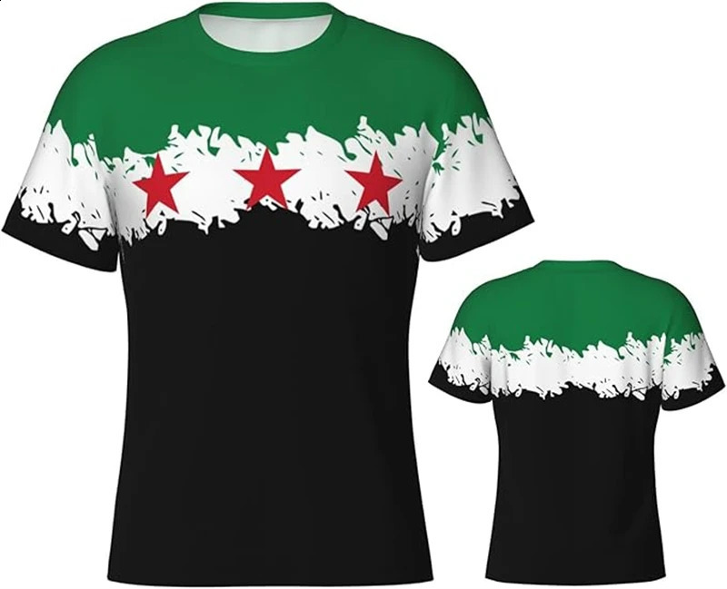 Syria Flag 3D Graphic Tshirts Gifts For Men Women Top Quality Y2k Clothes 2025 Casual Short Sleeve Syria Printed T-shirt260605 - view 4