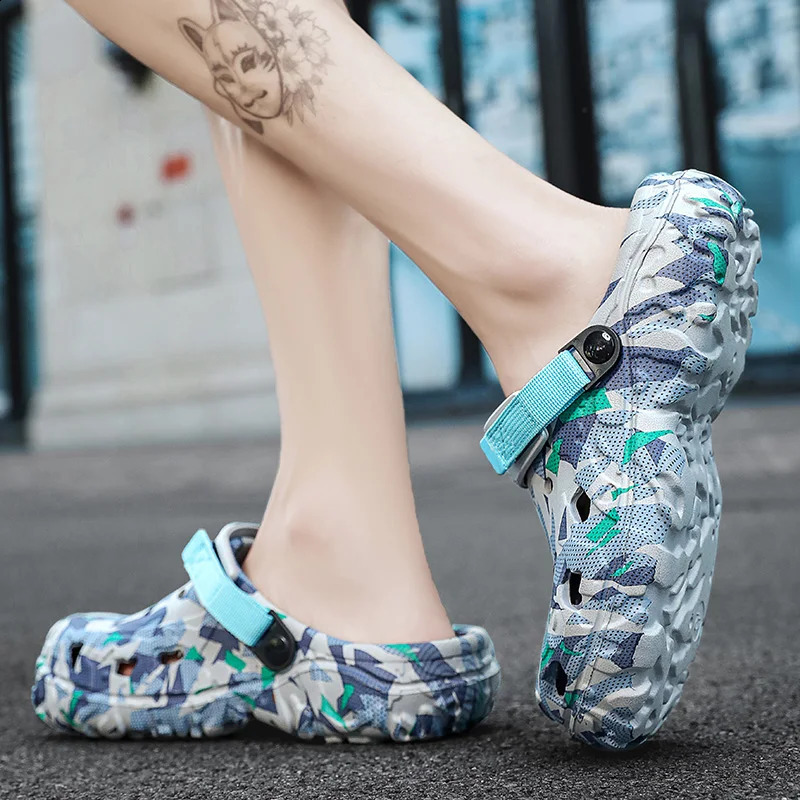 Mens Clogs Slippers Sandal Male Garden Shoes Flat Camouflage Sandals Male Sneakers Outdoor Flip Flops Home Clogs 260625 - view 7
