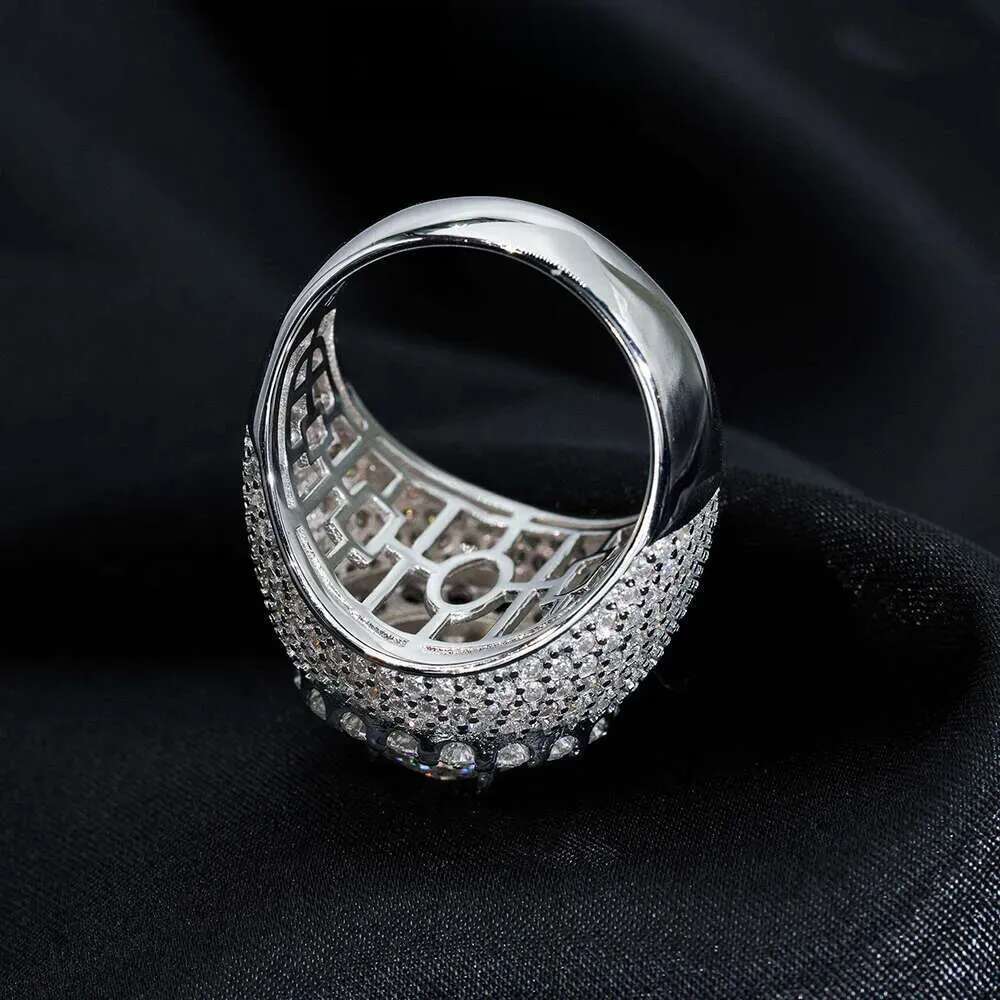 8mm Moissanite for Men Iced Out Rings Women S Sier Wedding Ring Finger Jewelry Pass Dias Tester Free Shipping - view 6