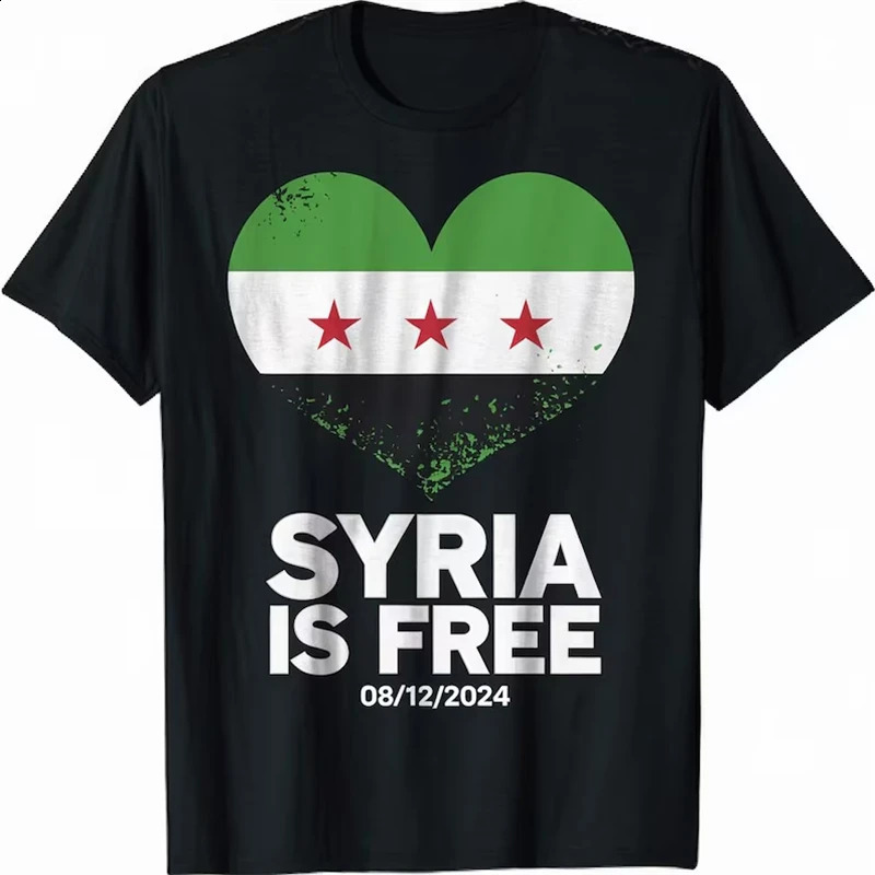 Syria Flag 3D Graphic Tshirts Gifts For Men Women Top Quality Y2k Clothes 2025 Casual Short Sleeve Syria Printed T-shirt260605 - view 3