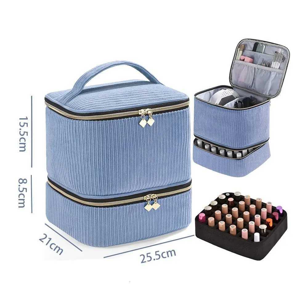 Designer Polish Double Layer Organizer Nail Bag Large Capacity Handheld Nail Care Kit Bag 30 Grids Essential Oil Storage Bag J260608 - view 7