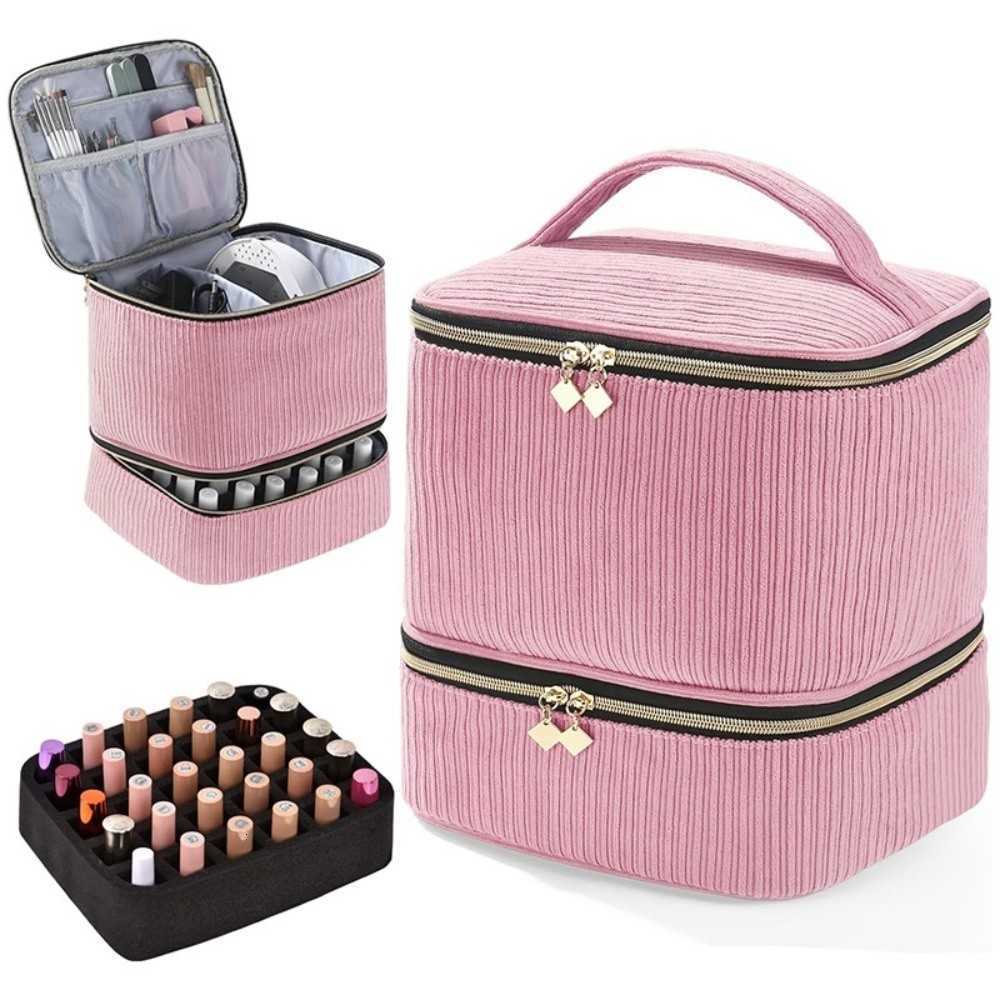 Designer Polish Double Layer Organizer Nail Bag Large Capacity Handheld Nail Care Kit Bag 30 Grids Essential Oil Storage Bag J260608 - view 3