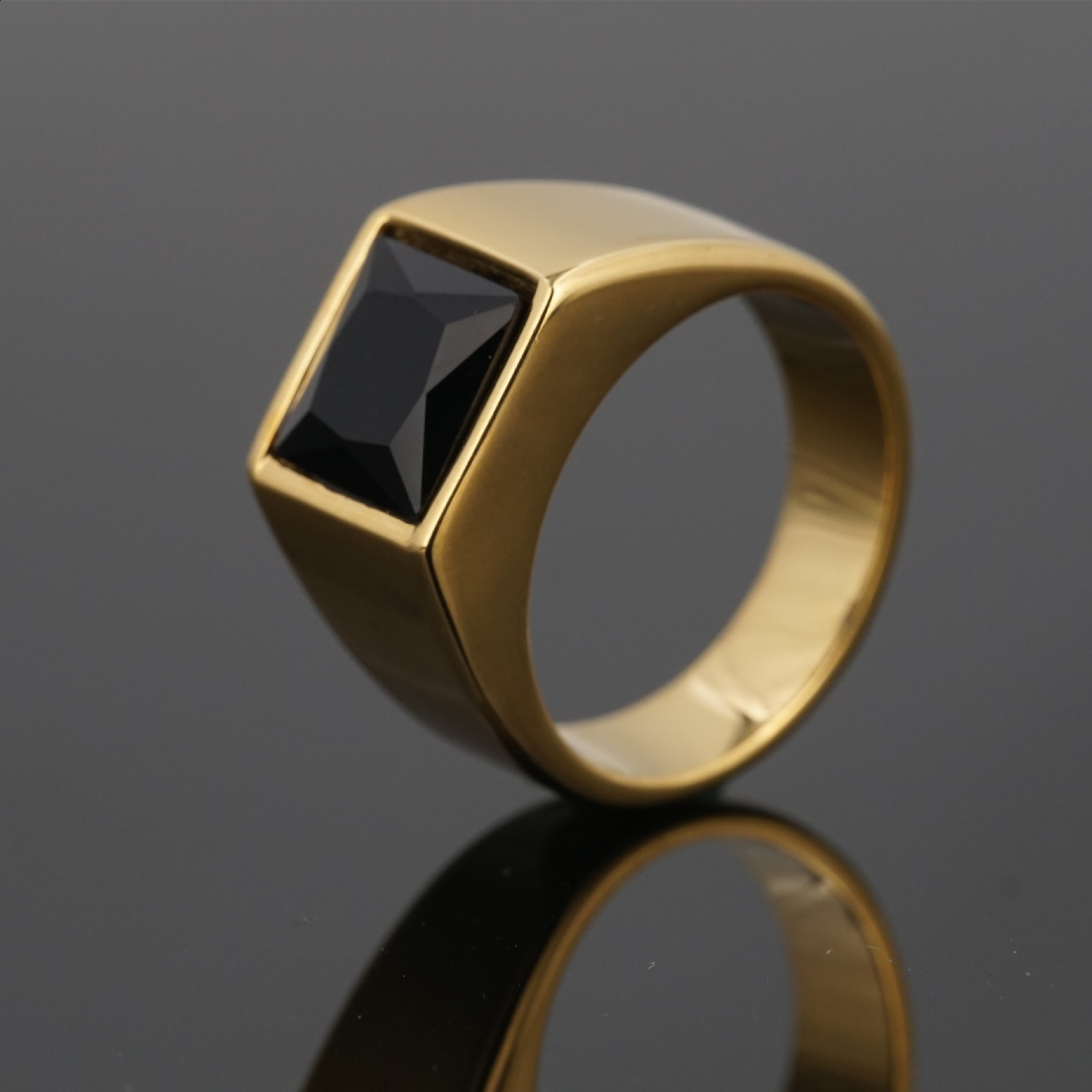 R3363 Mens/Women High Quality 316L Stainless Steel Onyx Party Rings Fashion Trend Jewelry 250701 - view 9
