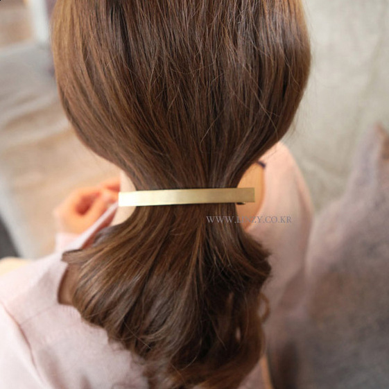 Korean kids alloy spring clip top clip ponytail clip fashion hair accessories children one-line hair clip metal plating hair clip girl accessories 240