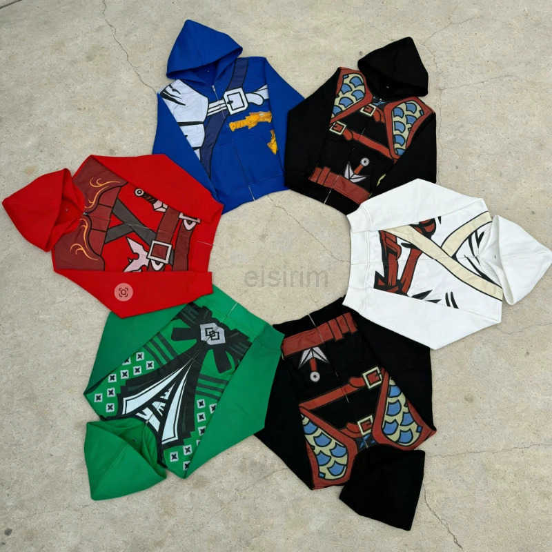 Strt Hoodie Y2K Zipup Japanese High Ninja Casual Cosplay Print Anime Sweatshirt Daily Harajuku New Strtwear Unisex Boxy Tops X260608 - view 3